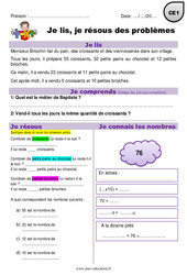 Addition et soustraction - Je lis et je résous des problèmes : 4ème Harmos - PDF à imprimer