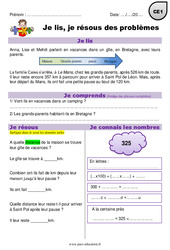 Addition, soustraction et distance - Je lis et je résous des problèmes : 4ème Harmos - PDF à imprimer