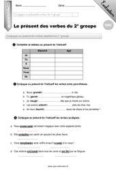 Verbes du 2ème groupe au présent de l'indicatif - Examen Evaluation - Bilan : 7ème Harmos - PDF à imprimer