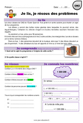 Addition - multiplication - pourcentage - Je lis et je résous des problèmes : 7ème Harmos - PDF à imprimer