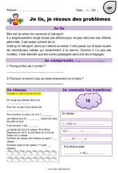 Addition - Je lis et je résous des problèmes 5 : 3eme Harmos - PDF à imprimer