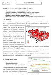 Le modèle agricole breton - Les espaces productifs - Etude de cas : 11ème Harmos - PDF à imprimer