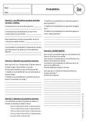 Probabilités - Exercices corrigés : 11ème Harmos - PDF à imprimer