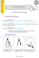 Comment tracer des cercles - Cours, Leçon : 6ème Harmos - PDF à imprimer