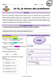 Addition, multiplication, soustraction - Je lis et je résous des problèmes : 5ème Harmos - PDF à imprimer