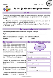 Addition, multiplication, soustraction - Je lis et je résous des problèmes : 3eme Harmos - PDF à imprimer