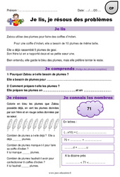 Addition, soustraction et multiplication - Je lis et je résous des problèmes : 3eme Harmos - PDF à imprimer