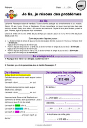 Addition, soustraction, multiplication - Je lis et je résous des problèmes : 6ème Harmos - PDF à imprimer