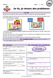 Pourcentages, addition et multiplication - Je lis et je résous des problèmes : 7ème Harmos - PDF à imprimer