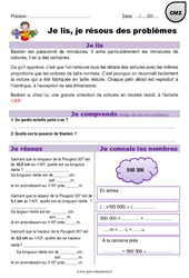 Multiplication, mesures et pourcentage - Je lis et je résous des problèmes : 7ème Harmos - PDF à imprimer