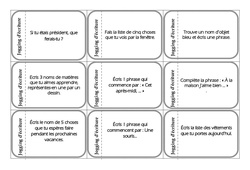 Jogging d'écriture - Billets rituels : 4ème Harmos - PDF à imprimer