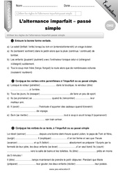 L’alternance imparfait - passé simple - Examen Evaluation - Bilan : 7ème Harmos - PDF à imprimer