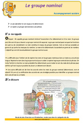 Le groupe nominal - Soutien scolaire - Aide aux devoirs : 6ème Harmos - PDF à imprimer