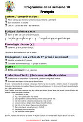 Semaine 10 - école à la maison IEF - Fiches  : 4ème Harmos