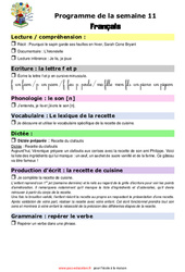 Semaine 11 - école à la maison IEF - Fiches  : 4ème Harmos