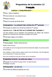 Semaine 12 - école à la maison IEF - Fiches  : 6ème Harmos