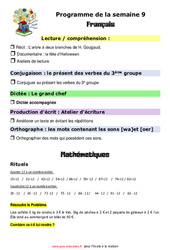 IEF Instruction En Famille, École à la maison pour la Semaine 9 - école à la maison IEF - Fiches  : 7ème Harmos