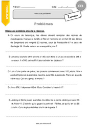 Résous ce problème - Exercices avec correction : 4ème Harmos - PDF à imprimer