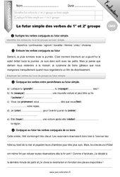 Le futur simple des verbes du 1e e groupe - Bilan : 7ème Harmos - PDF à imprimer