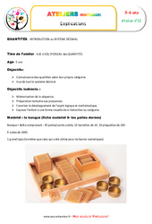 Vue à vol d’oiseau les quantités - Vue de tout le système décimal et quantités selon leur propre catégorie : 1ère, 2ème, 3ème, 4ème Harmos - PDF à imprimer