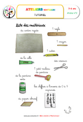 Chiffres rugueux - Liste des matériaux : 1ère, 2ème, 3ème, 4ème Harmos - PDF à imprimer<br/>Pack atelier pédagogie Montessori