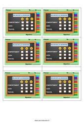 Bilan de la semaine - Billets rituels : 3eme, 4ème, 5ème, 6ème, 7ème Harmos - PDF à imprimer