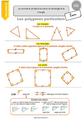 Connaître et décrire le carré, le rectangle et le triangle - Cours, Leçon : 4ème Harmos - PDF gratuit à imprimer