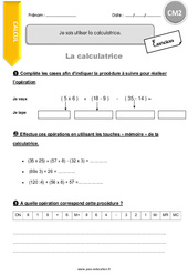 Comment utiliser la calculatrice - Exercices avec correction : 7ème Harmos - PDF à imprimer