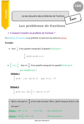 Comment résoudre des problèmes de fractions - Cours, Leçon : 7ème Harmos - PDF gratuit à imprimer